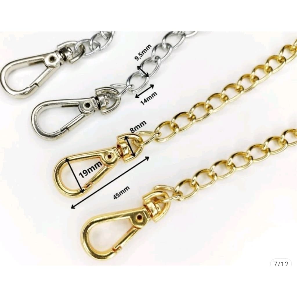 alça de corrente para bolsa transversal de ombro