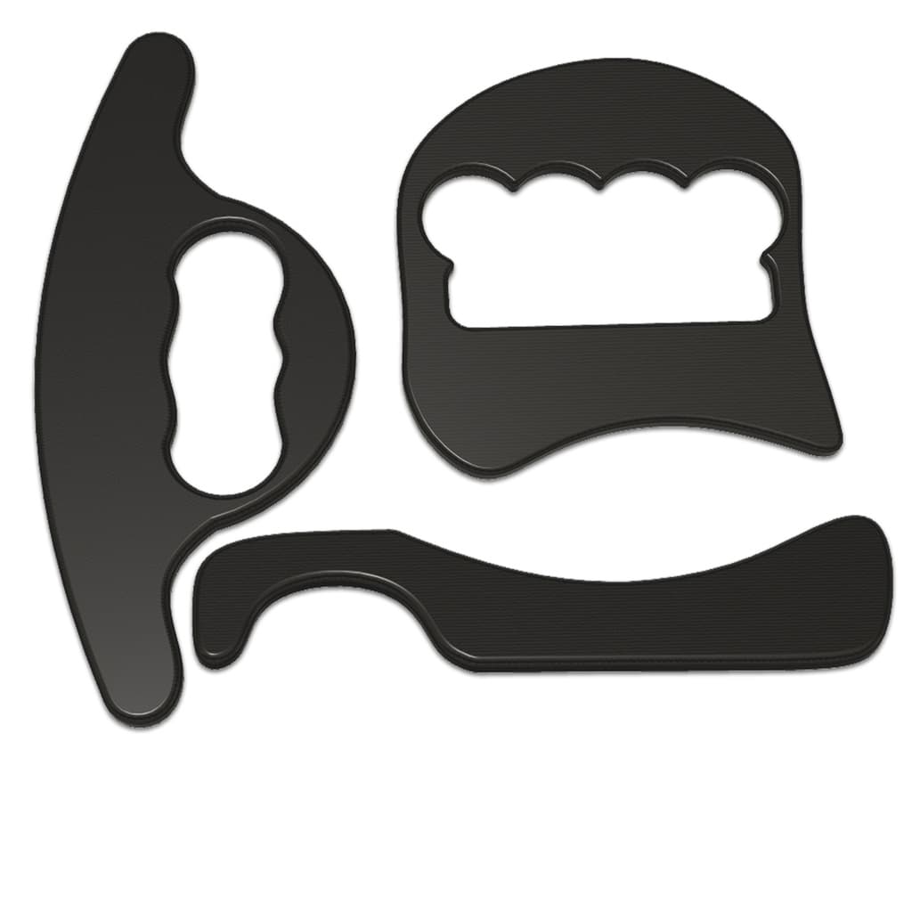 Liberação Miofascial Kit 3 Instrumentos Soqueira Tartaruga Gancho Massagem Fisioterapia Resistente Portátil Profissional