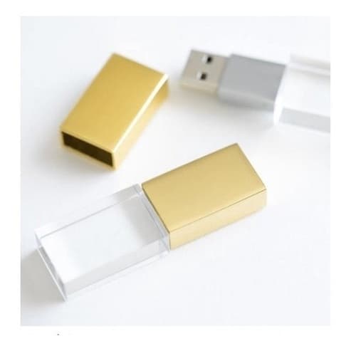 pen drives  de vidro em cores variadas c/personalizacao a laser minimo 5 pecas