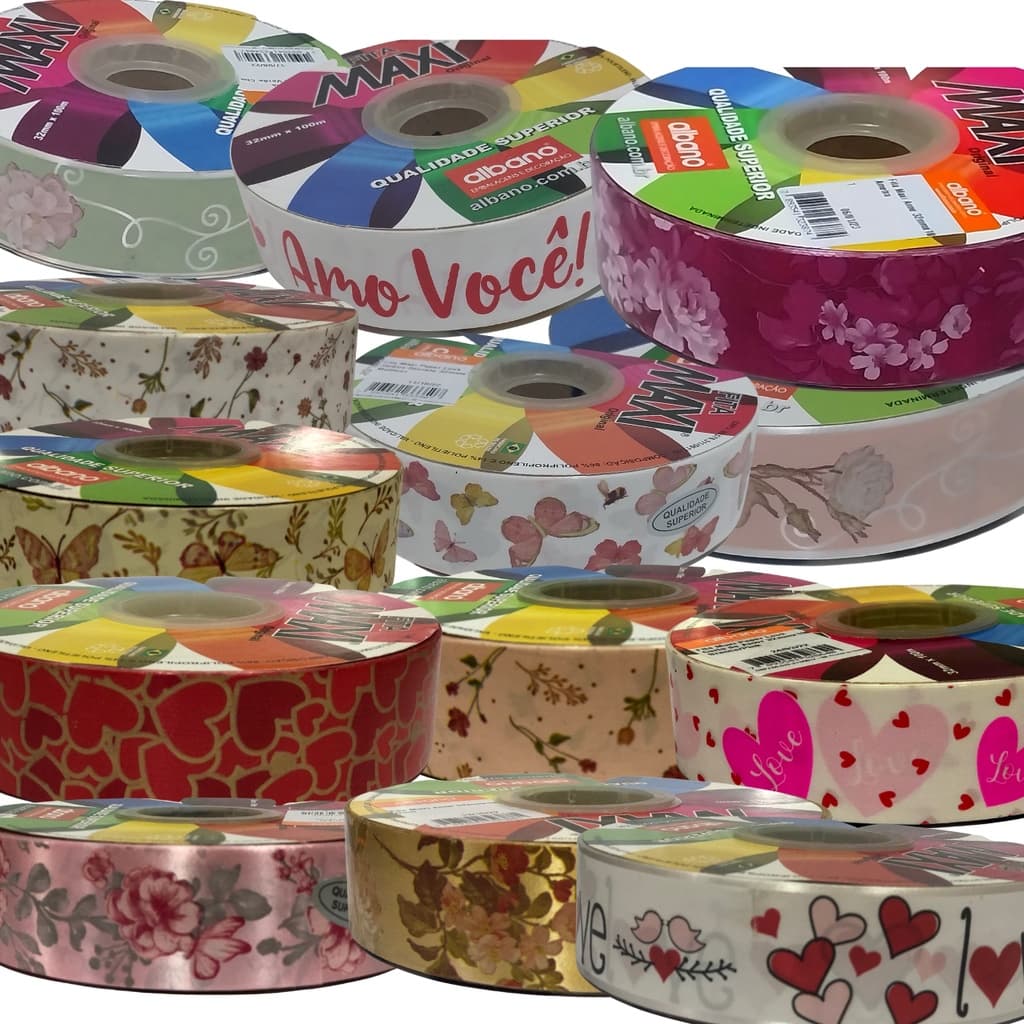 Fita maxi albano Decorada 32mmx100m Diversas Estampas