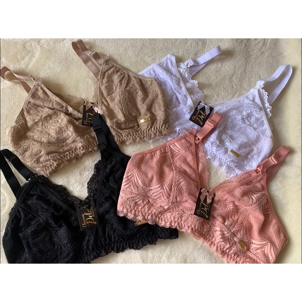 KIT 4 Sutiã Amamentação Renda Soutien Sutian Sutiãs Gestante Gravida