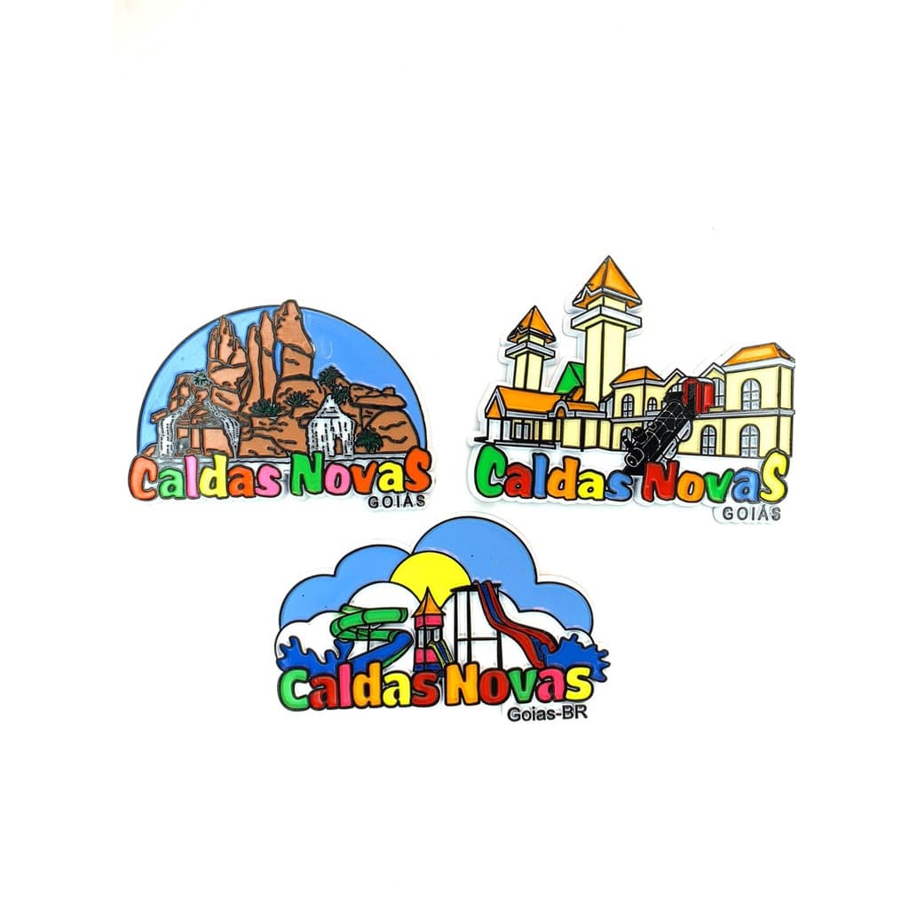 Imãs de Geladeira Caldas Novas Goiás Decorativos Emborrachados