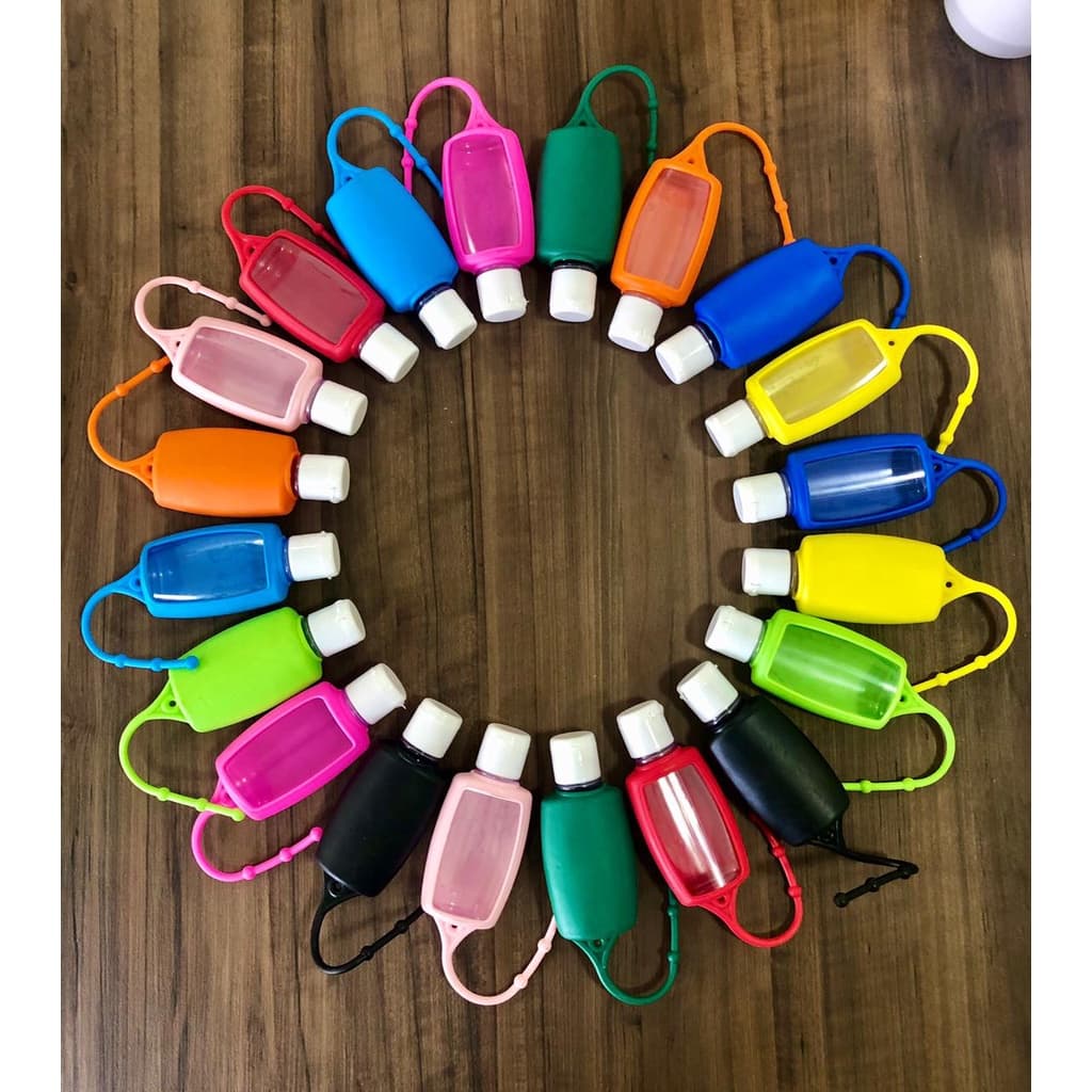 Porta Álcool em Gel 30ml | Prático, Compacto e Colorido | Ideal para Viagens, Escola e Trabalho