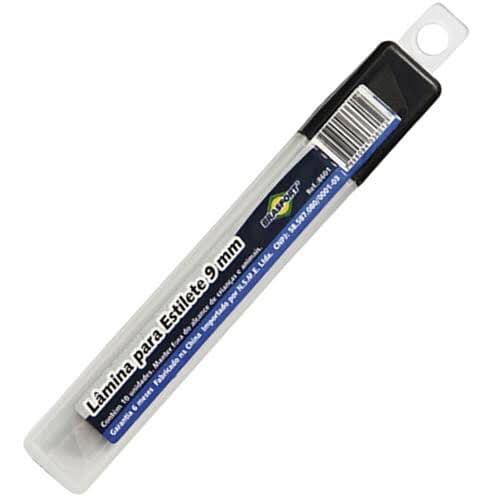 Lamina Para Recarga de Estilete 9mm - BRASFORT - Caixinha C/ 10 Unidades