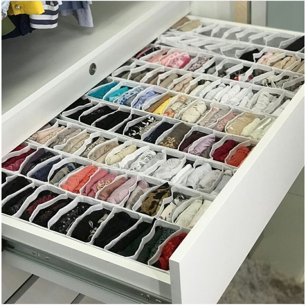 Colmeia Organizadora divisórias Branco "PP - P - M - G " - PROMOÇÃO - Organizador de Guarda Roupas - Comprei Organizei!