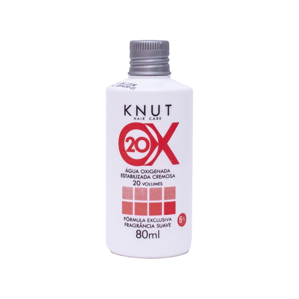 Água Oxigenada Estabilizada Cremosa KNUT  20 volumes (6%) 80ml