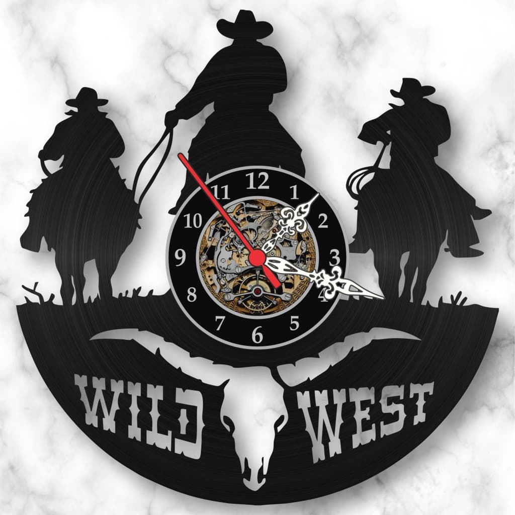 Relogio Parede Velho Oeste Western Wild West Faroeste Vinil