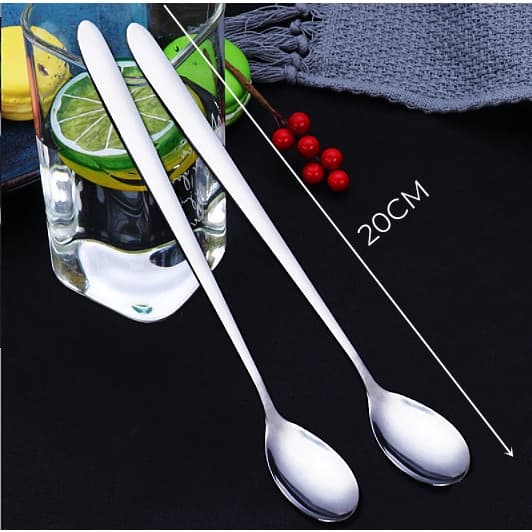 Colher 20 Cm Para Mexer Suco Leite Copo Jarra Multiuso Universal