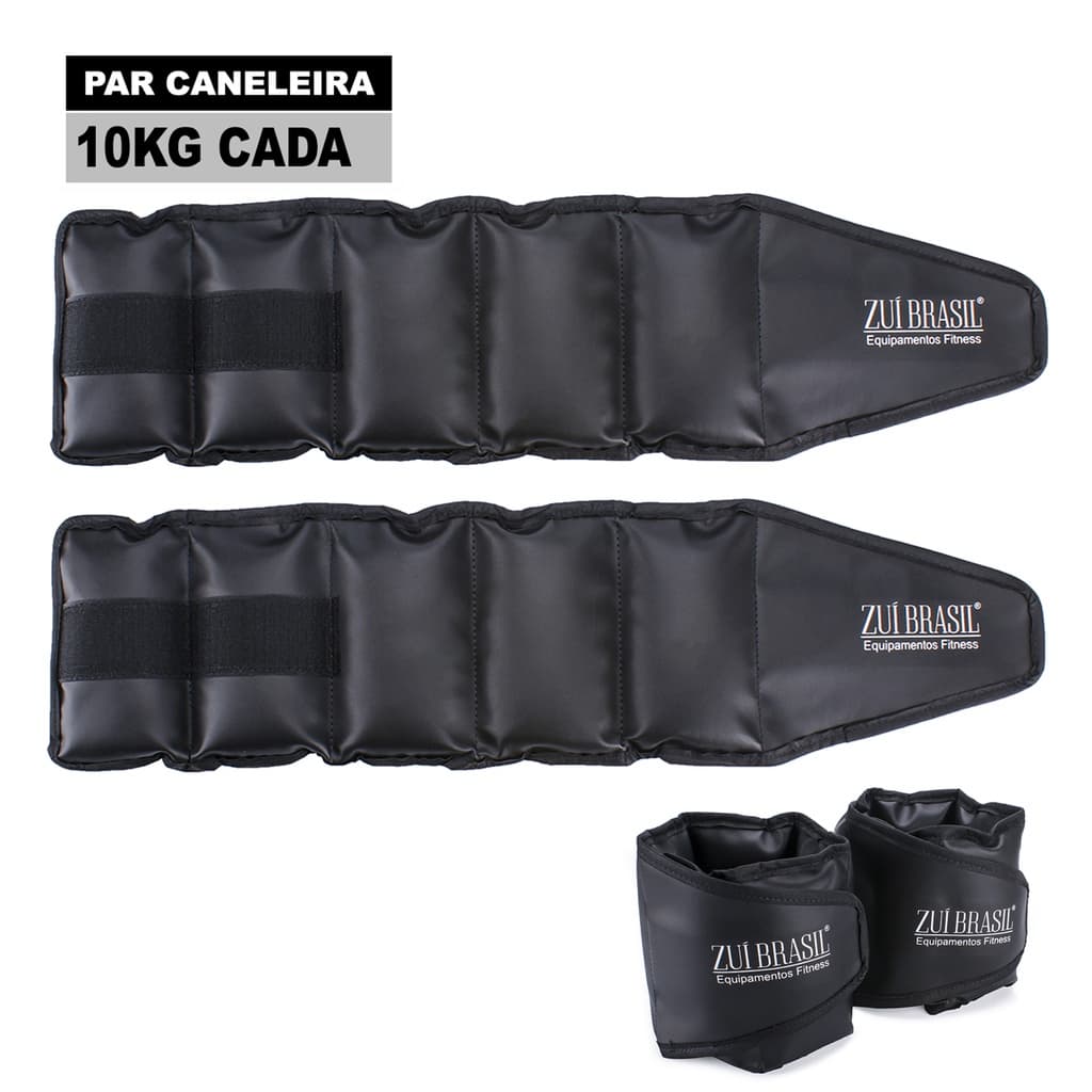 Caneleira Tornozeleira 10kg Peso Perna Musculaçao Academia Treino Funcional Profissional