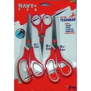 Kit 3 Tesouras Inox Navy + Pró