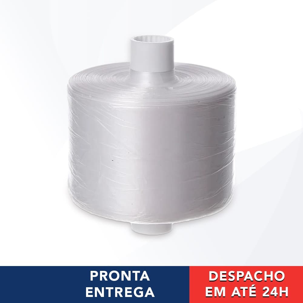 Bobina Picotada Saco Plástico Transparente Fundo Estrela 28x40cm - 1 Unidade