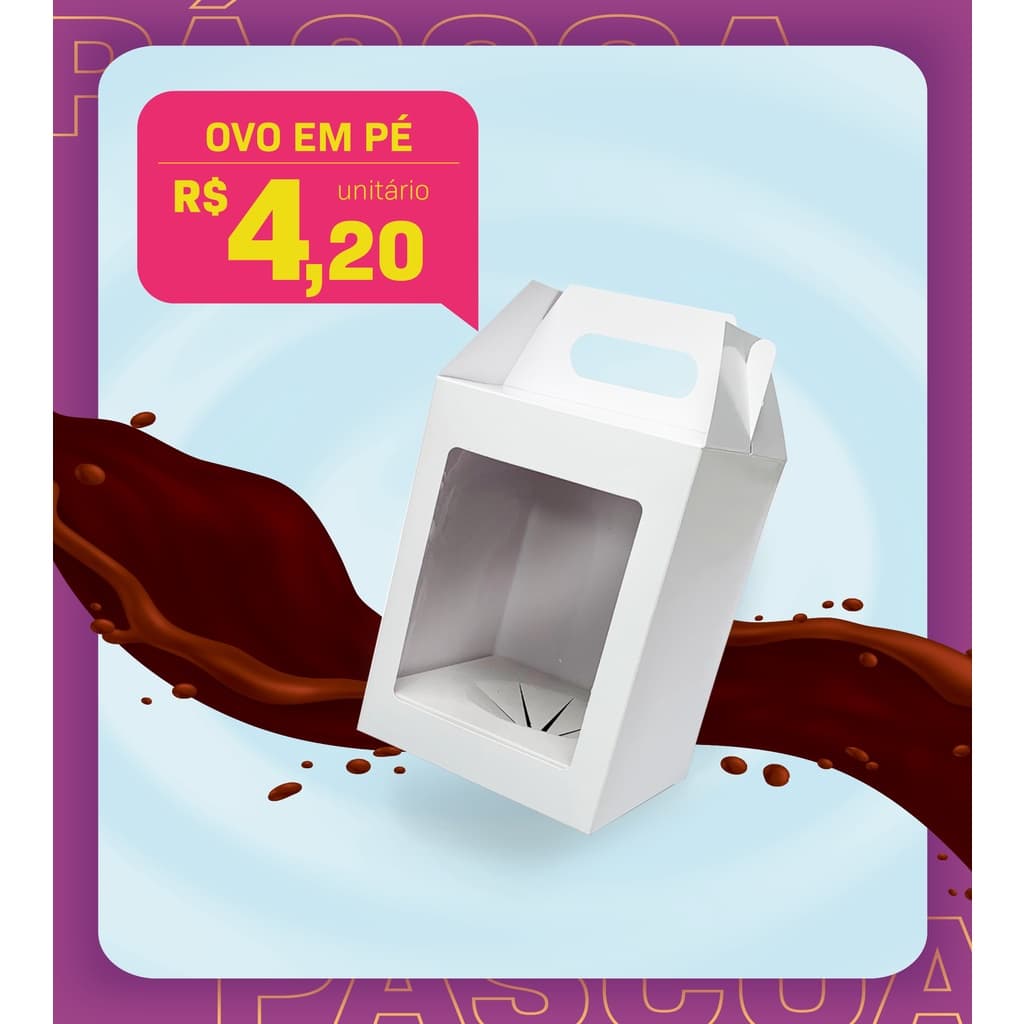 12x12x18cm - Caixa Ovo em Pé 250g, 350g - KIT 5 UNIDADES