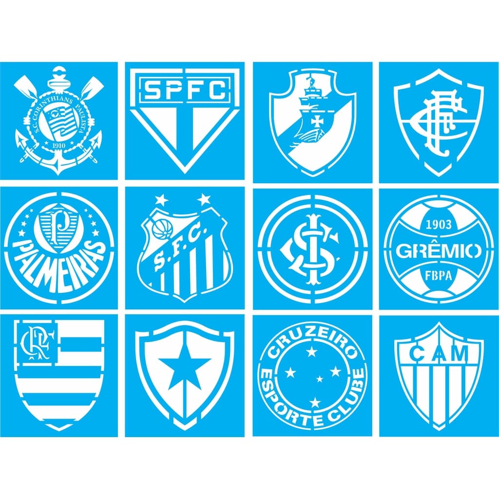 kit Stencil 12 Times Para Pintura 10cm ,