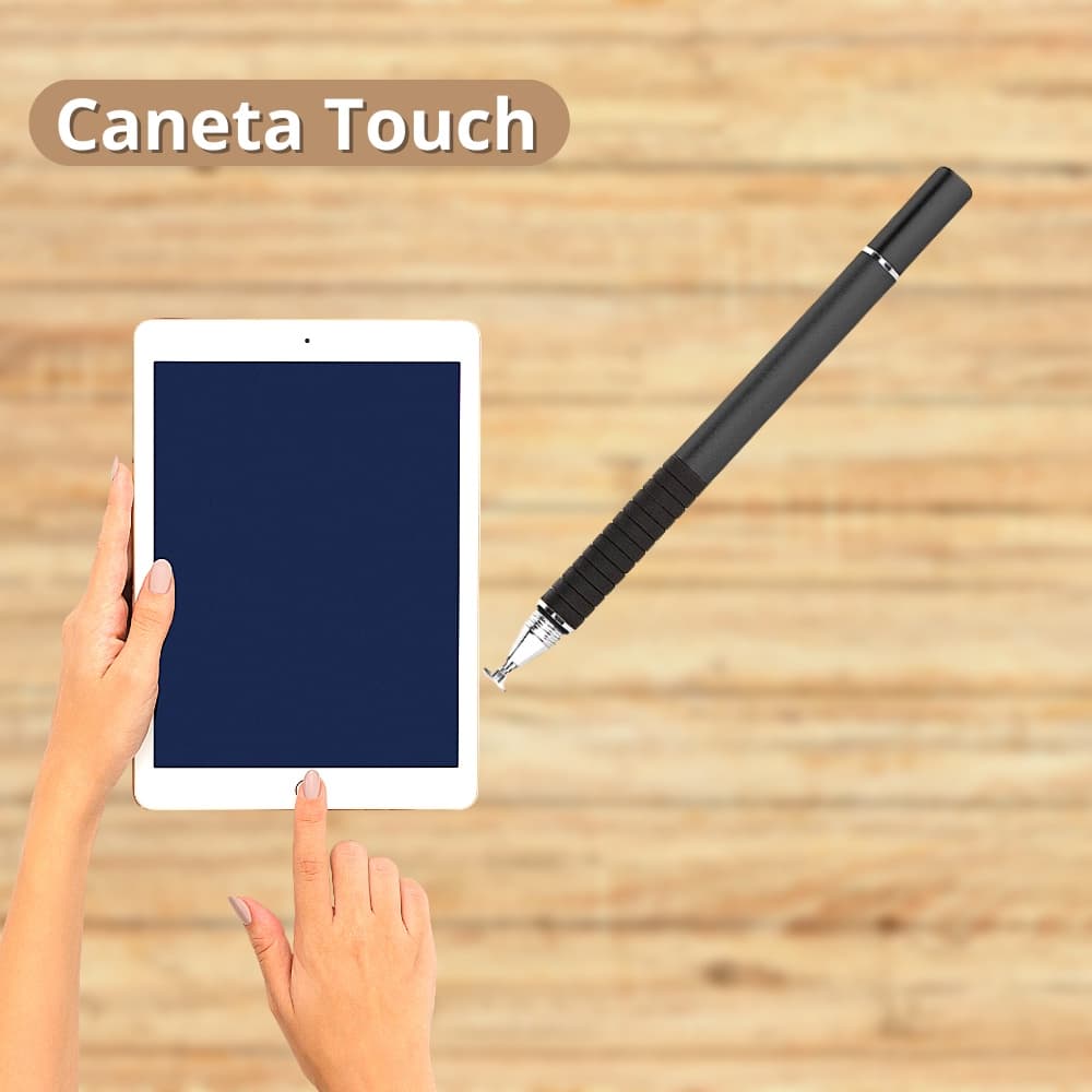 Caneta Touch Ponta Dupla Para Tablets Smartphones Telas Sensíveis Ao Toque - OFICIAL