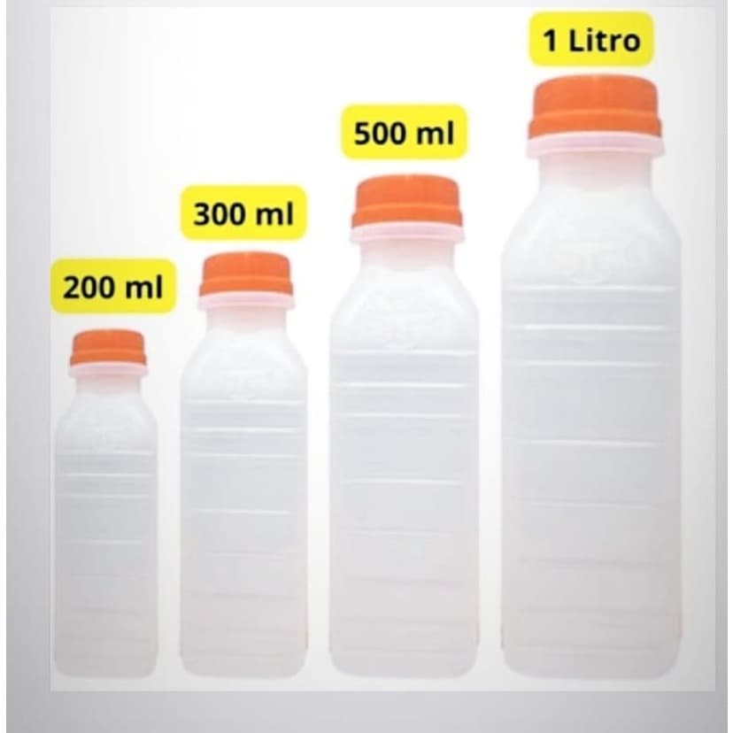 Garrafa Plástica - Descartável - 500ml - 100 Unidades - Para sucos/caldo de cana/ PROMOÇÃO.