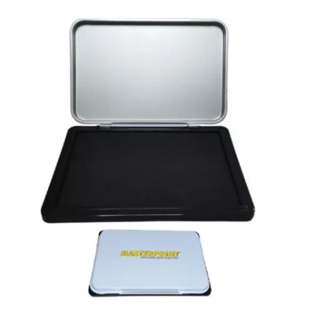 Carimbeira Grande P/ Carimbo Almofada Com Tinta Recarregável  na medida 12,8 x 8,4cm