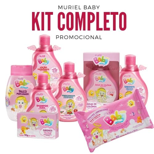 Kit infantil Muriel Baby 100ml 8 Produtos Essências para cuidar da sua Menina Linda
