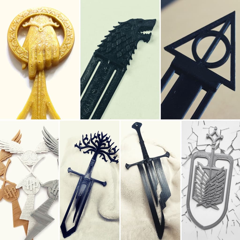 Marcador De Página Para Livros Harry Potter Game of Thrones Senhor dos Anéis Hobbit Attack on Titan