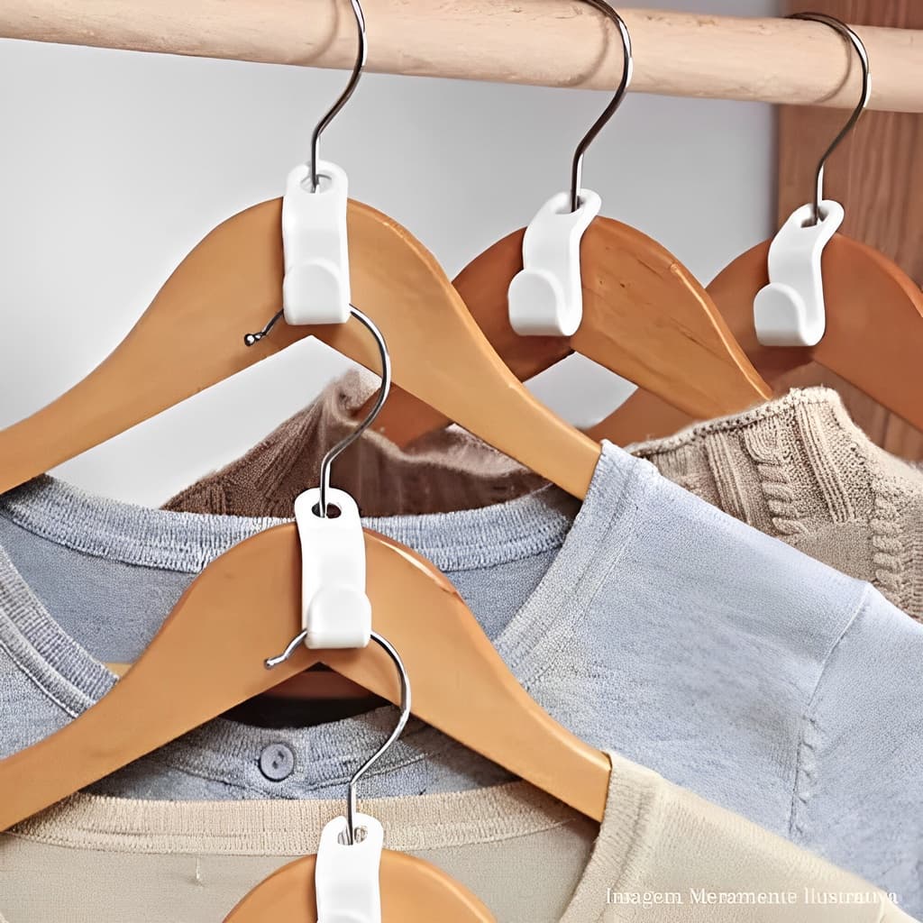 Kit 10 a 50 Gancho Extensor De Cabide De Roupas Conector