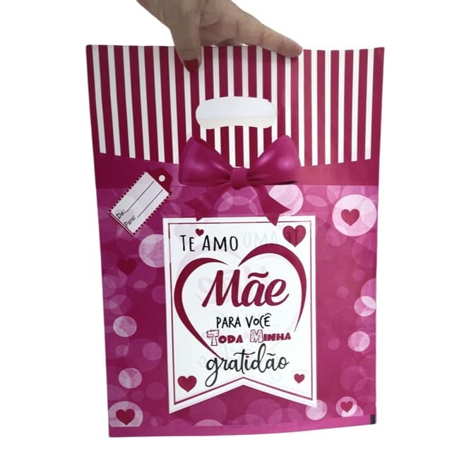 50 Sacolas Boca de palhaço DIA DAS MÃES embalagem para presente