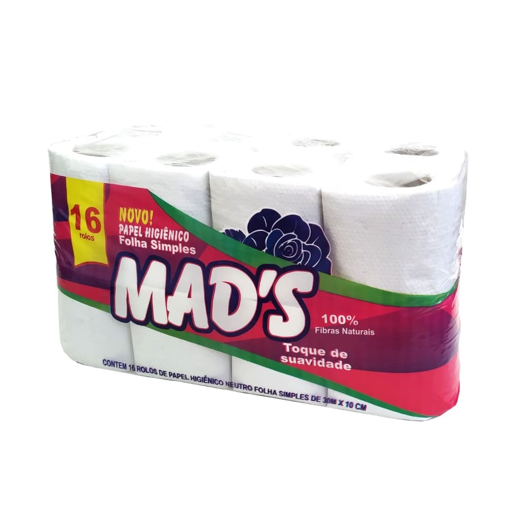 Papel Higiênico Mads Suave 16 Rolos