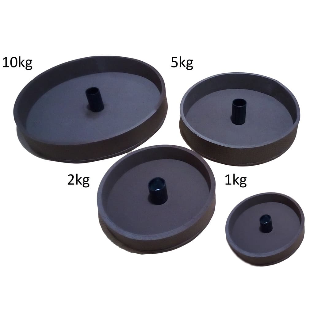 Forma Anilha Concreto Kit 10kg/5kg/2kg/1kg