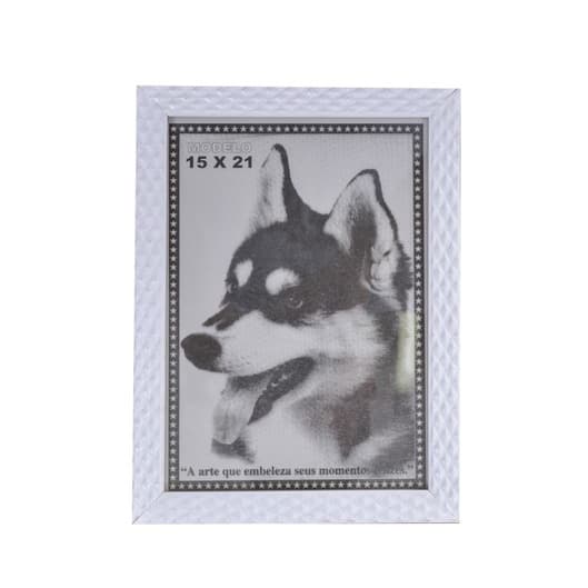 PORTA RETRATO BRANCO 15X21 PVC MOLDURA  ALTO RELEVO