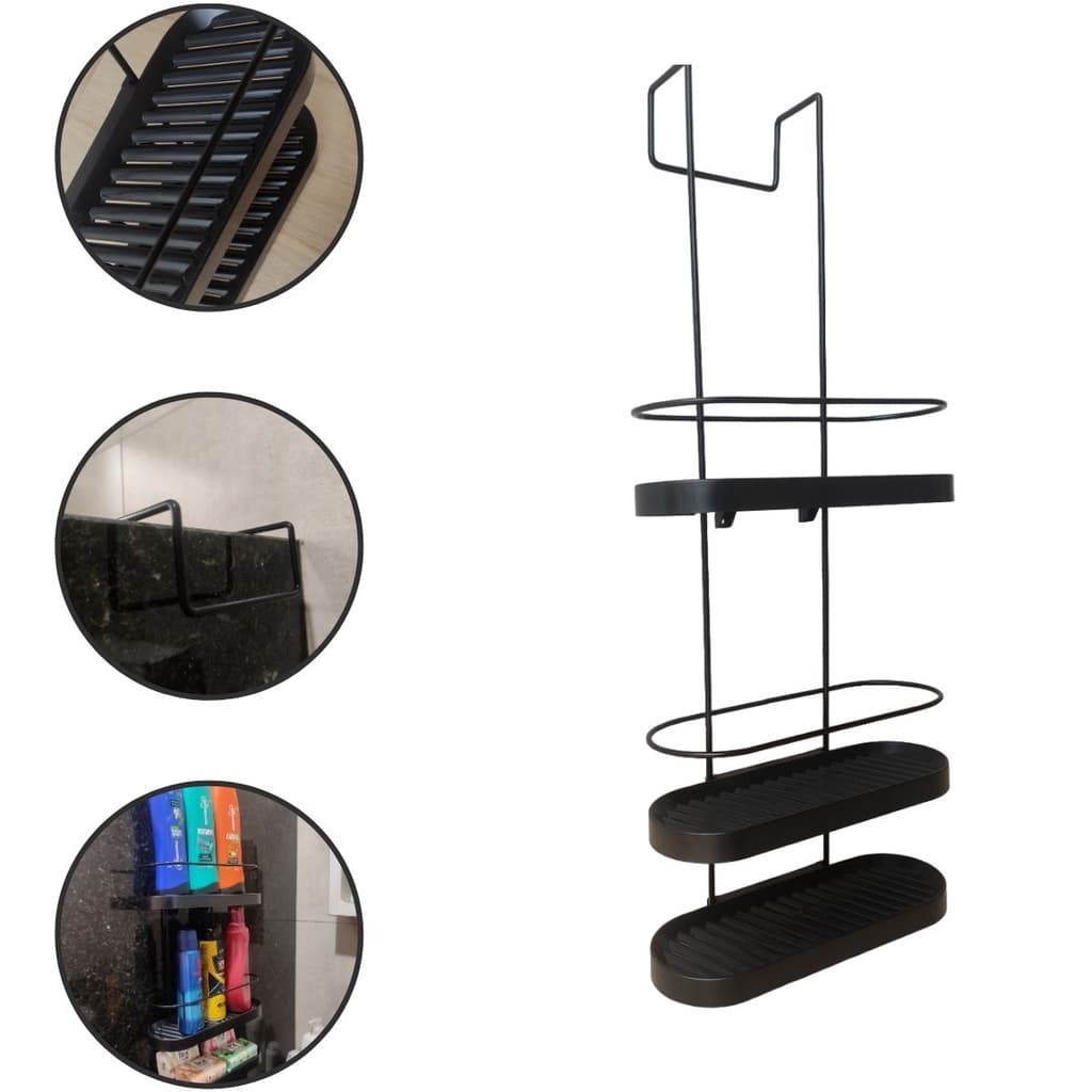 Suporte Porta Shampoo Com Saboneteira Para Box De Banheiro Aramado