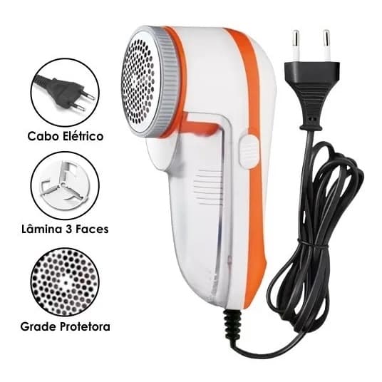 Papa Bolinhas Elétrico Bivolt 110/220v Tira Pelos de Roupas Removedor Aparador com Fio