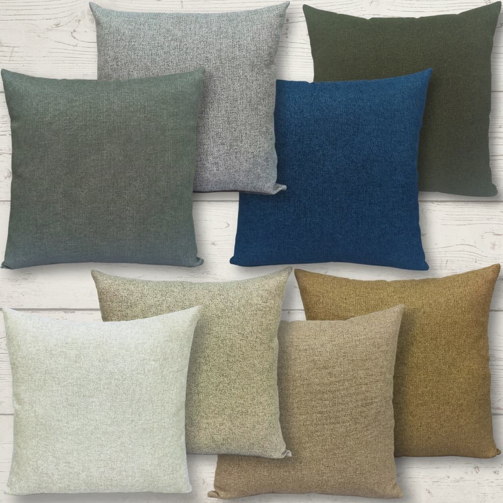 Almofada Cheia de Linho com Zíper Várias Cores 45x45cm com Enchimento Macia para Sofá Sala e Quarto