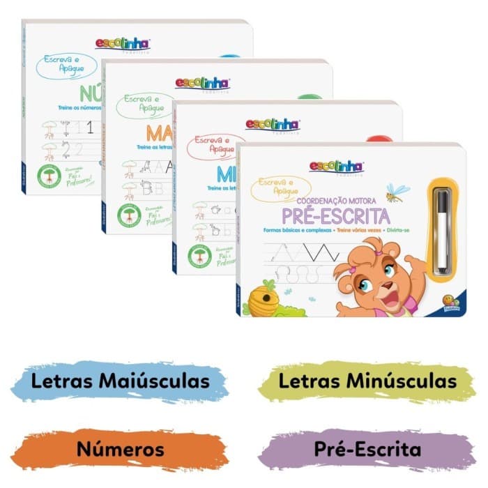 Coleção com até 4 Livros: Escreva e Apague Quantas Vezes Quiser!