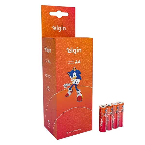 Pilha Aa Pequena Zinco Energy 1,5v Tubo C/ 40 Pilhas Elgin
