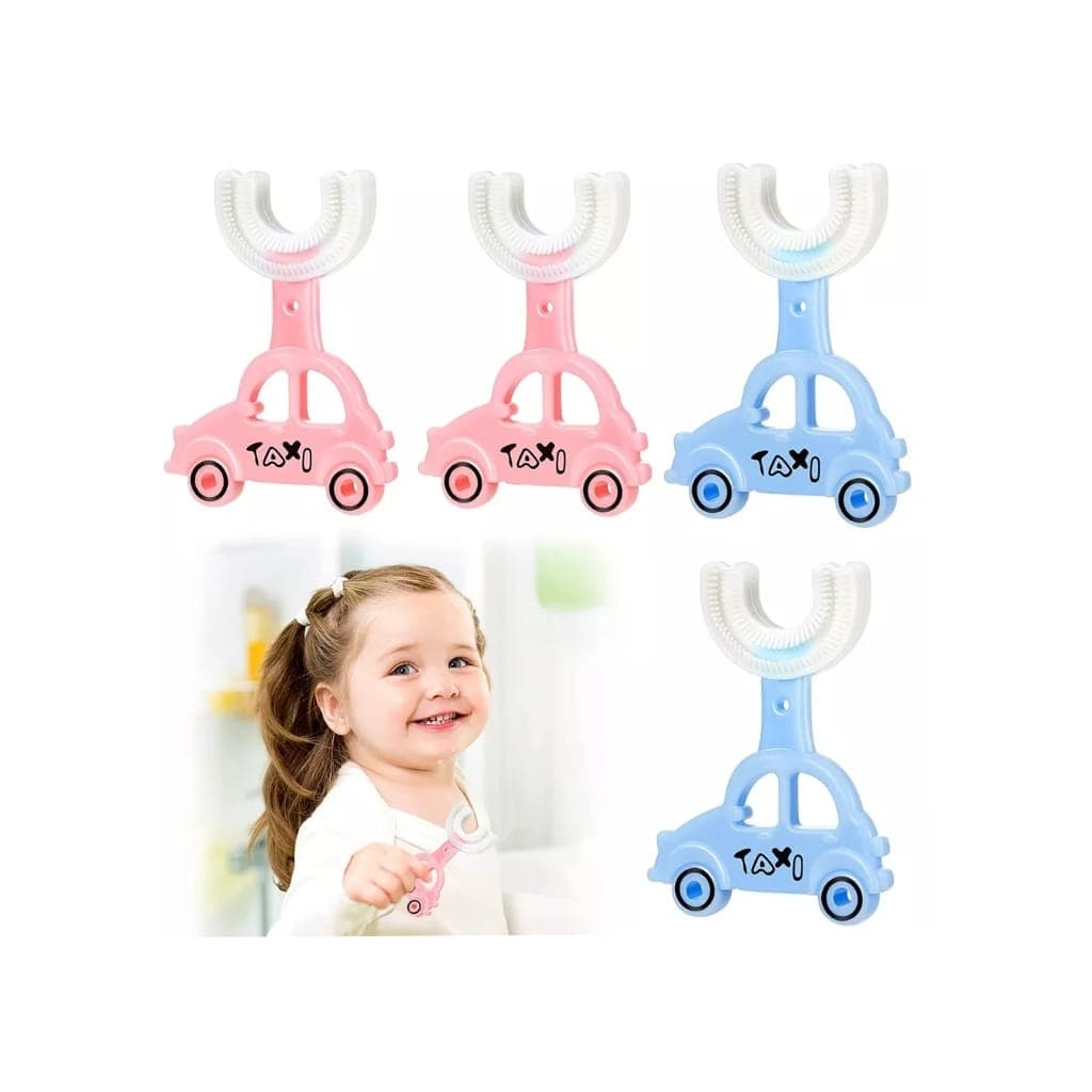 Escova De Dente Infantil Silicone 360º Graus Formato Em U Ultra Suave Macia Infantil Autismo