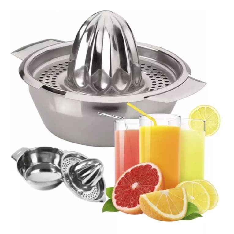 Espremedor De Frutas Manual Inox Profissional Laranja Limão Suco