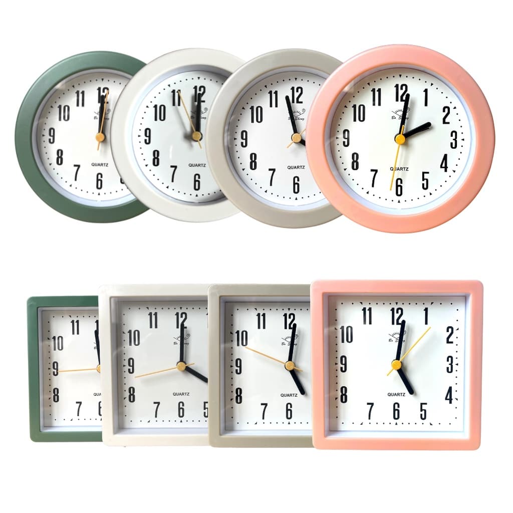 Despertador Redondo Quadrado Relógio de Cabeceira Relógios Mesa Analógico