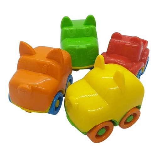 Kit 4 Carrinhos Mini Frota Frotinha Baby Carrinho Miniatura