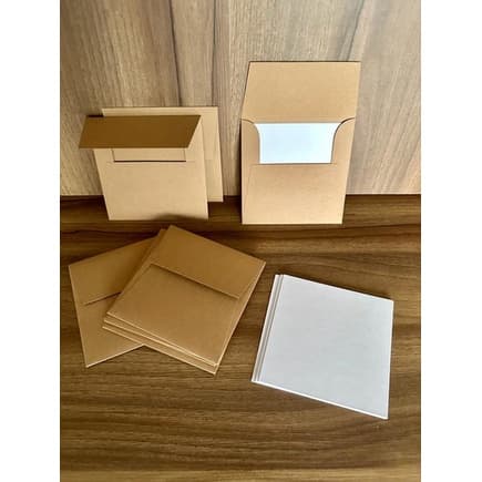 20 unid Envelope Colorido com Cartão em Branco
