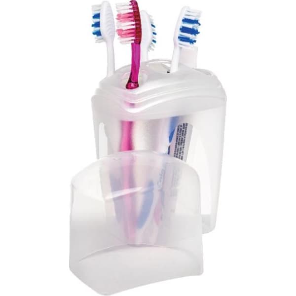 Porta Escovas de Dentes com Tampa Protetora Para Banheiro Ideal para Organização e Higiene Pessoal