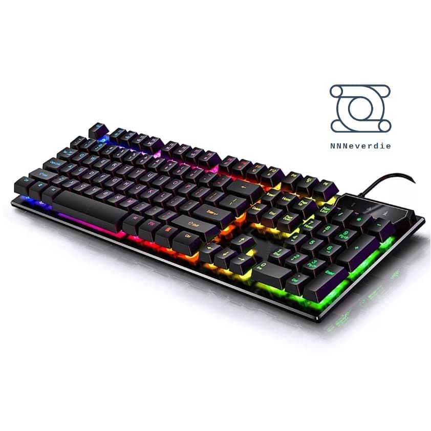 Led Teclado Gamer Mecânico Com Luzes Rgb Intensas Ideal Para Seu Setup