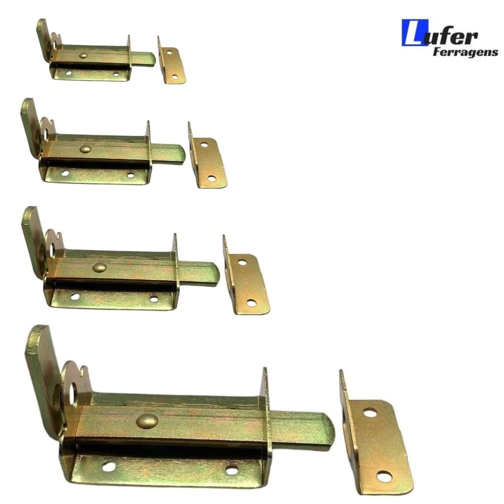 Trinco Chato Bicromatizado Portão Todos Tamanhos Porta Cadeado