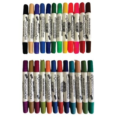 Caneta Marcador para Tecido Roupas Texti Ponta Dupla