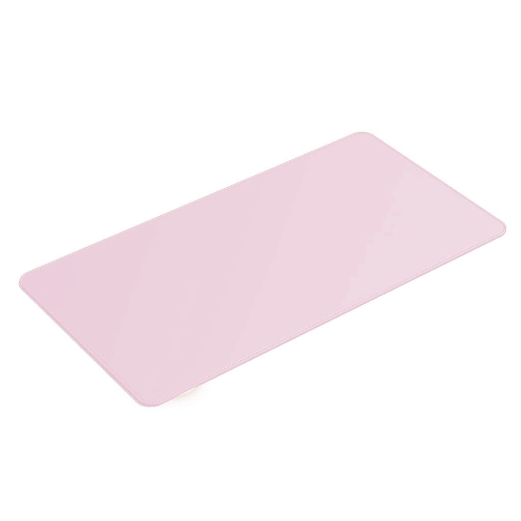 Mouse Pad Grande Couro Rosa Clarinho Feltro Costurado Básico