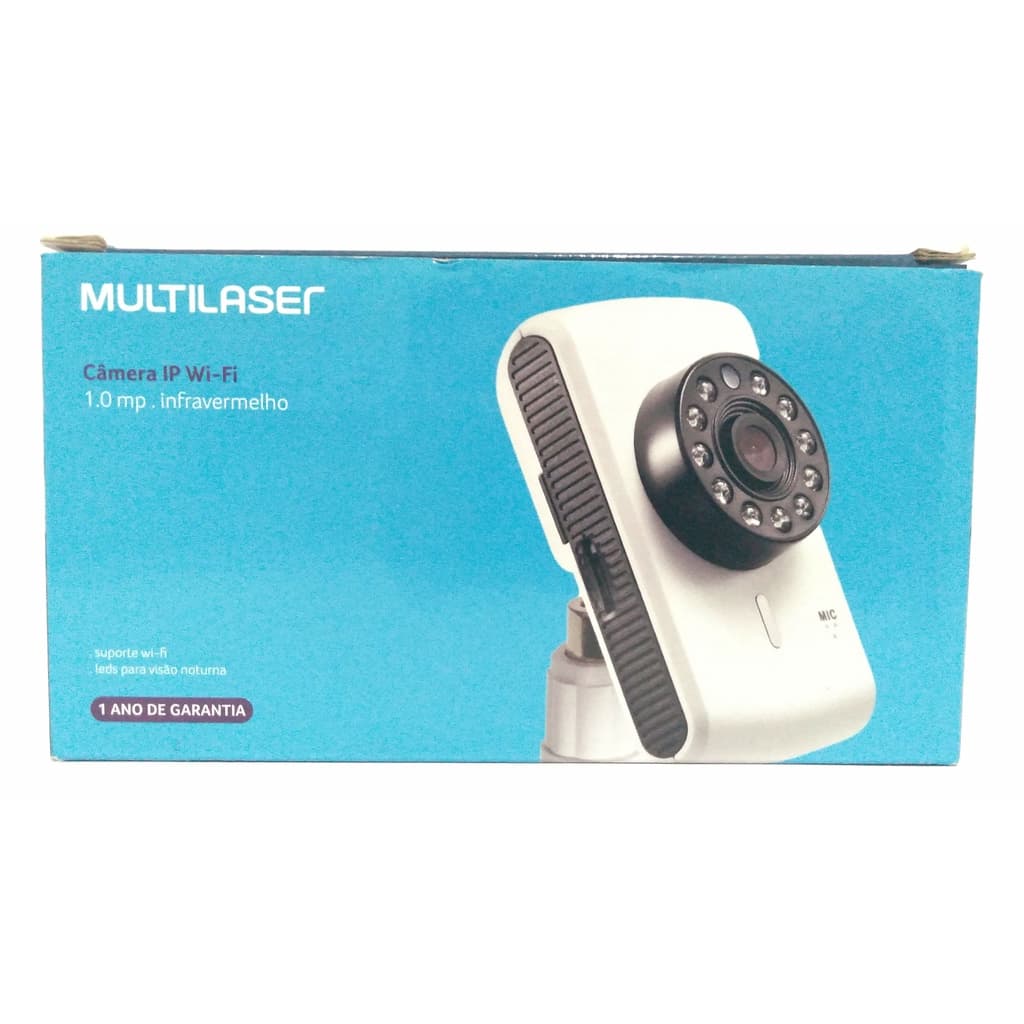 Câmera Ip Wi-fi Se-137 Hd-720p Multilaser Branca - 32Gb - Com Visão Noturna & Sensor de Movimento