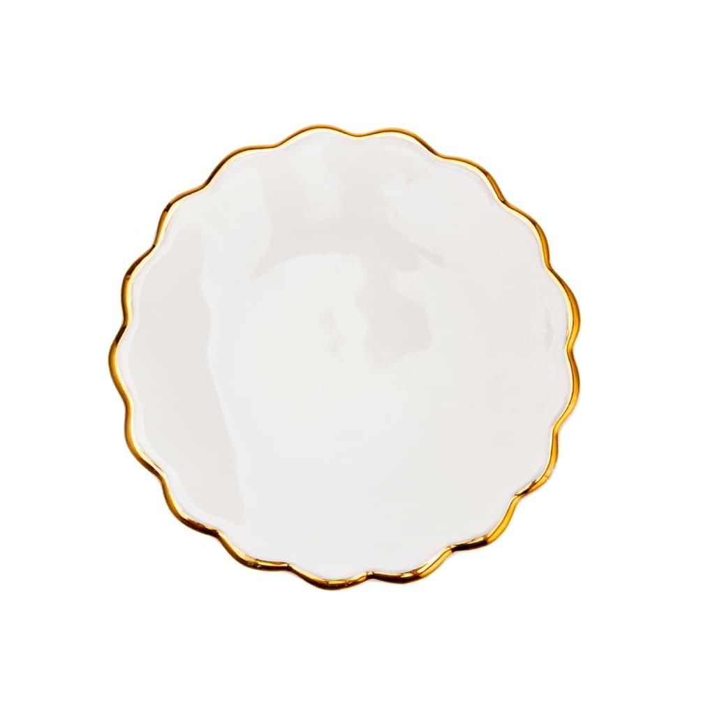 1 Pratinho Joia do dia 8cm com filete Ouro 12k