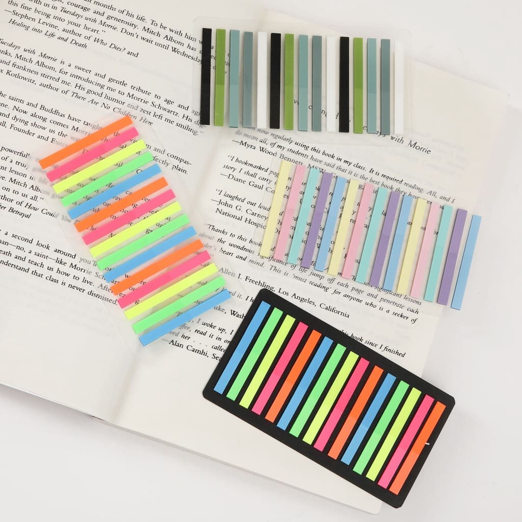 Novo Índice De Adesivos Coloridos 300 Notas Fluorescentes De Papel De Rótulo Adesivo Post-it