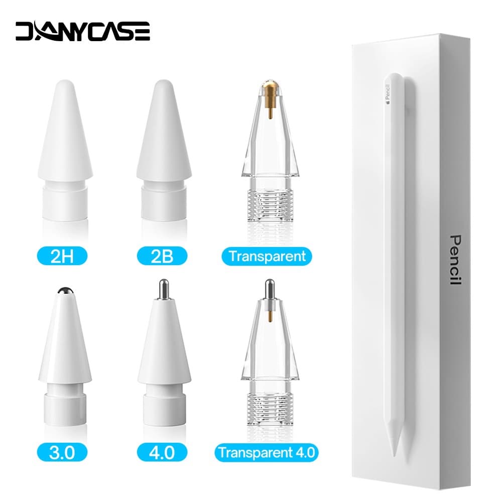 Nova Ponta Para Apple Pencil Pro USB-C 2024 1a 2a Geração 1 De Substituição De Lápis 2H 2B 4.0 Transparente