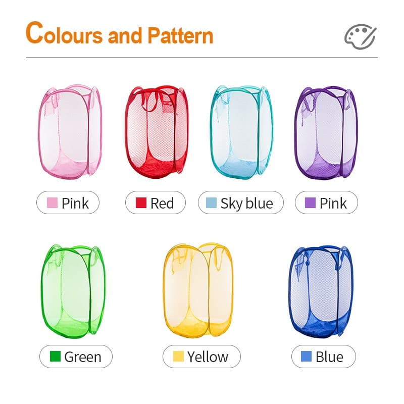 40x40x70CM  Cesto de Roupa Grande Caixa Cesto Dobrável Para Roupas e Brinquedos Cores Diversas Caixa Cesto Infantil