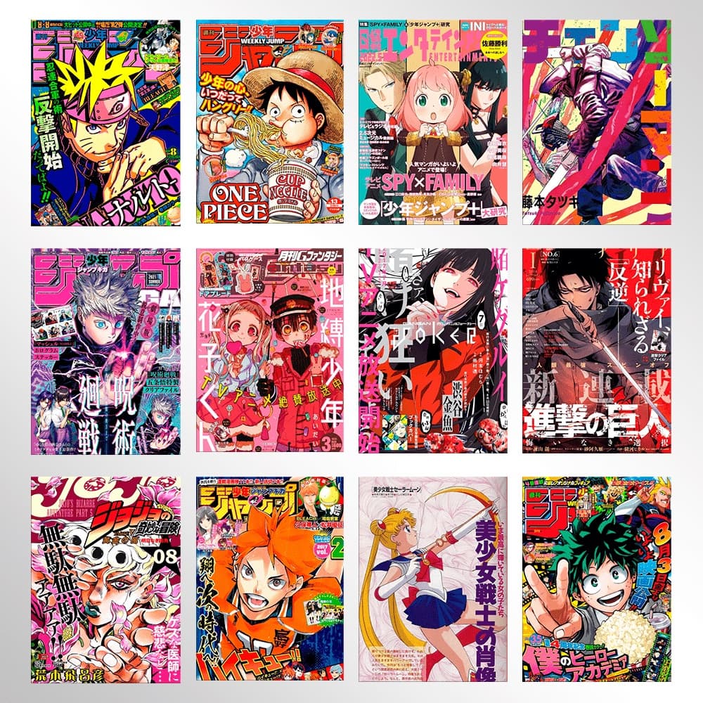 Posters de Anime - Poster Adesivo A4 - Naruto / One Piece / Spy x Family