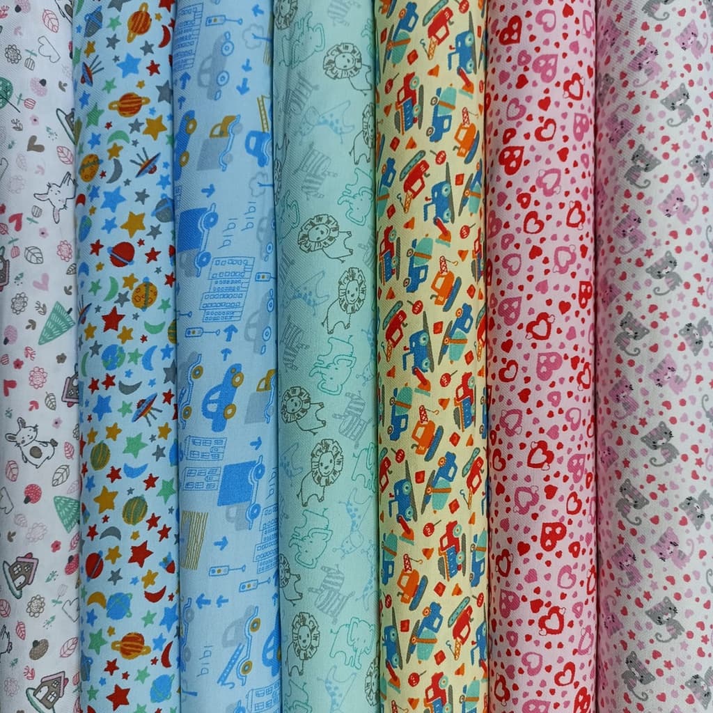 Tecido Flanela Cueiro Infantil Estampado 0,50cm X 80cm Largura, 100% Algodão