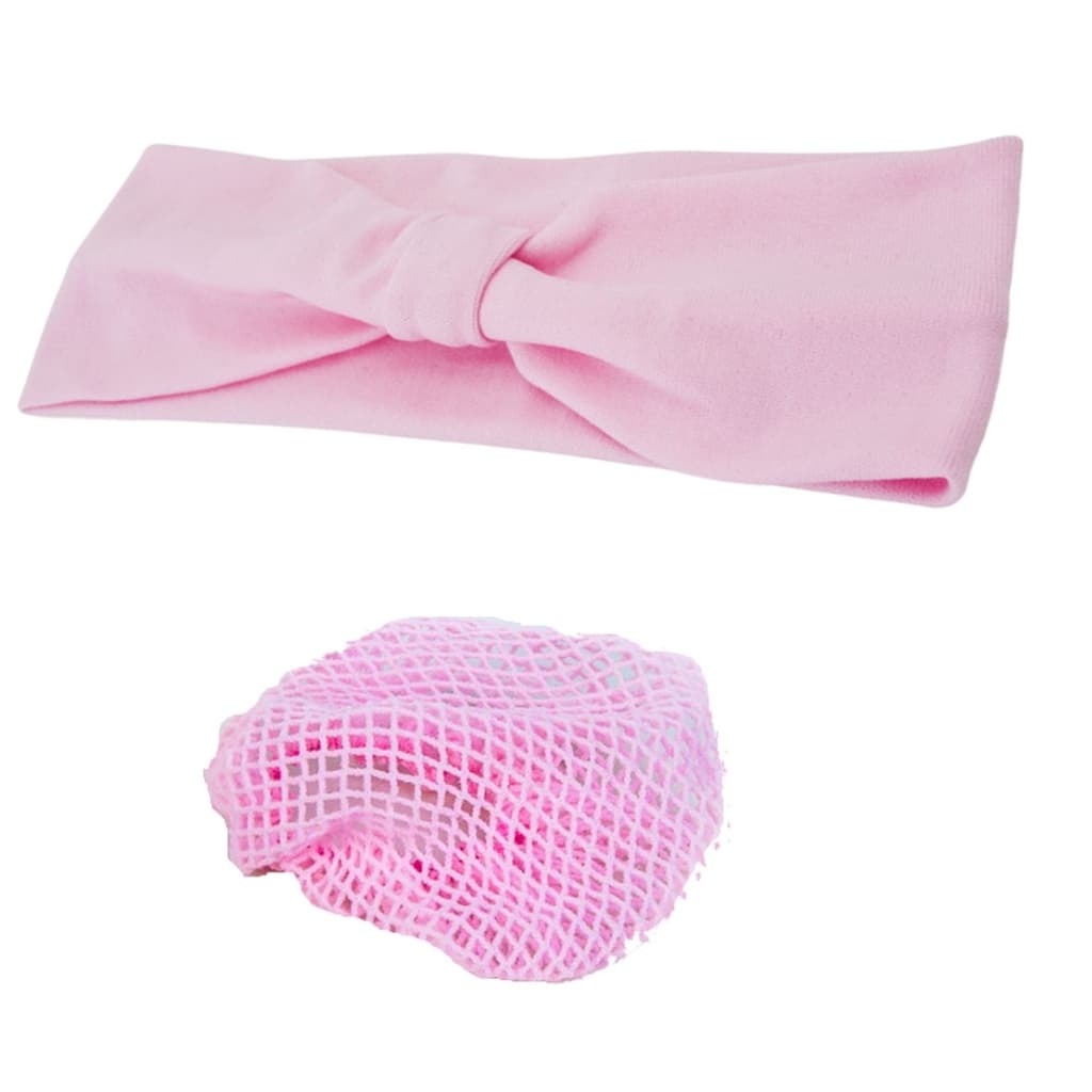 KIT  FAIXA COM NÓ + REDE PARA COQUE CABELO BALLET BALE DANÇA